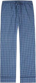 img 1 attached to 👖 Cotton Lounge Pant with Gingham Stripes for Men's Sleep & Lounge Apparel