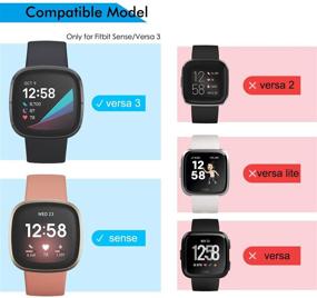 img 3 attached to 📱 8-пакетов защитных пленок для экрана Fitbit Versa 3/Sense - мягкий чехол из TPU, полная защита со встроенным бампером - совместим с умными часами Fitbit Sense/Versa 3.