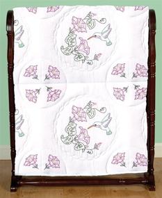 img 1 attached to 🧵 White Interlocking Hummingbird Quilt Blocks by Jack Dempsey Needle Art - 6 Blocks, 18x18-Inch