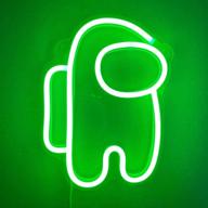 🎮 vibrant among us green neon light sign: usb powered wall decor for bedroom, game room & club decoration логотип