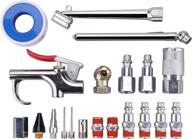 convenient and versatile 20-piece wynnsky air hose fittings kit with storage case, blow gun, tire gauge - perfect for air compressor connection and more! logo