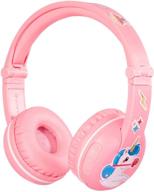 🎧 onanoff buddyphones play: wireless bluetooth kids headphones with 18-hour battery life, volume-limiting & sharing features - pink logo