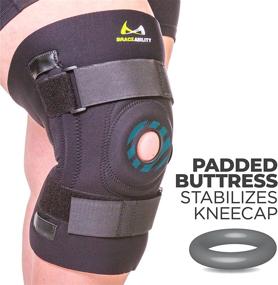 img 1 attached to 🦵 BraceAbility Knee Brace for Large Legs - Ultimate Support for Bigger Individuals with Wide Thighs (3XL)