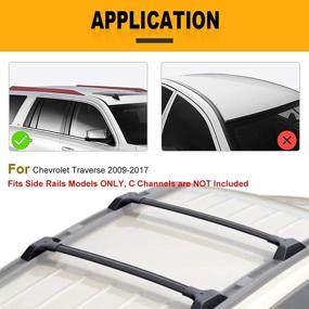 img 1 attached to Upgrade Your Chevrolet Traverse: OCPTY Roof Rack Cross Bar Cargo Carrier 🚗 for 3.6L Models (2009-2017) – Compatible with Roof Rack Crossbars (C Channels Excluded)