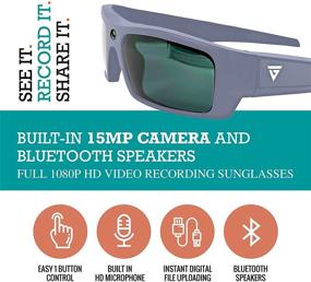 img 2 attached to 📸 GoVision SOL 1080p HD Camera Glasses: Video Recording Sport Sunglasses with Bluetooth Speakers and 15mp Camera - Titanium (GV-SOL1440-TT)