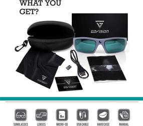 img 3 attached to 📸 GoVision SOL 1080p HD Camera Glasses: Video Recording Sport Sunglasses with Bluetooth Speakers and 15mp Camera - Titanium (GV-SOL1440-TT)