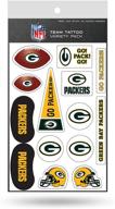 🏈 nfl green bay packers die cut tattoo variety pack: show your team spirit with stylish body art! logo