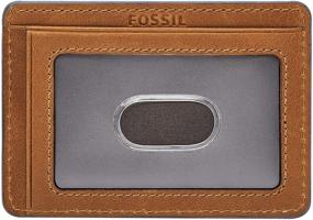 img 2 attached to Fossil Men's Brown Leather Wallet: Classic and Durable Accessory