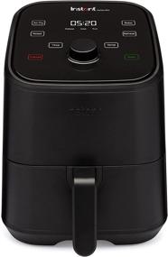 img 4 attached to 🍟 Instant Vortex 4-in-1 Air Fryer: Crisp, Dehydrate, Roast, Toast - 2 Quart, Black