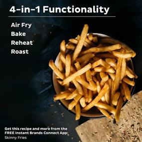 img 2 attached to 🍟 Instant Vortex 4-in-1 Air Fryer: Crisp, Dehydrate, Roast, Toast - 2 Quart, Black