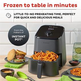 img 3 attached to 🍟 Instant Vortex 4-in-1 Air Fryer: Crisp, Dehydrate, Roast, Toast - 2 Quart, Black