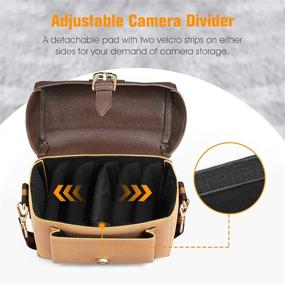 img 2 attached to 👜 FINPAC Protective Case Leather Crossbody Handbag for Fujifilm Instax Mini 11/9/8+/8/90/70/40/26+/25/7s/Mini LiPlay/Square SQ1/SQ6 Polaroid PIC-300 Instant Camera with Film Pack Pocket, Brown