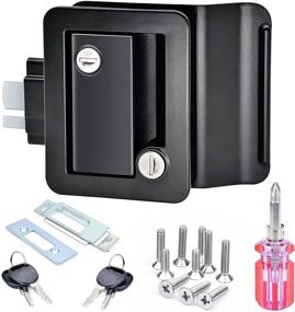 img 4 attached to 🚪 Enhanced RV Entry Door Lock with Paddle Deadbolt | Keyed Entry for Camper Horse Trailer Cargo Hauler | Superior Replacement for Latch Handle