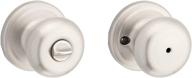 🚪 kwikset 97300-829 juno privacy knob, 1-pack, satin nickel finish логотип