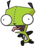 наклейка для автомобиля invader zim из винила - выберите размер логотип