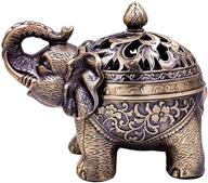 vintage bronze elephant incense holder: burn incense stylishly with lid, ash catcher, and aromatherapy ornament for home & office décor логотип