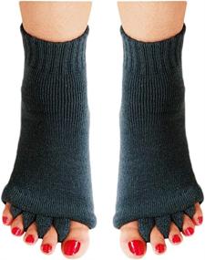 img 3 attached to 🧦 Enhance Comfort and Performance with Homrap Toe Separator Yoga Gym Sports Massage Foot Alignment Socks - 2 Pairs