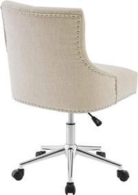 img 1 attached to 🪑 Stylish and Comfy Modway Regent Tufted Button Swivel Office Chair in Beige