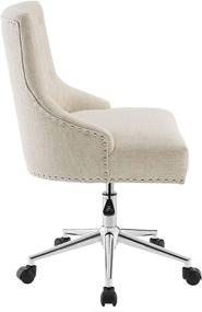 img 2 attached to 🪑 Stylish and Comfy Modway Regent Tufted Button Swivel Office Chair in Beige