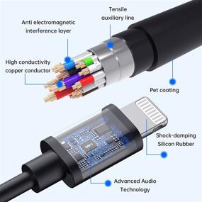 img 1 attached to Meifox Lightning Earbuds, MFi Certified Wired Noise Isolation Headphones, EMF-Free in-Ear Earphones with Connector Microphone, for iPhone 13/12/11 Pro Max X XS Max XR 8P 7P Series - Black | SEO-Optimized