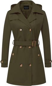 img 4 attached to CREATMO US Womens Trench Breasted Women's Clothing for Coats, Jackets & Vests