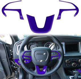 img 4 attached to Bonbo Steering Wheel Decoration Trim Cover ABS Fit For Dodge Challenger Charger 2015-2021