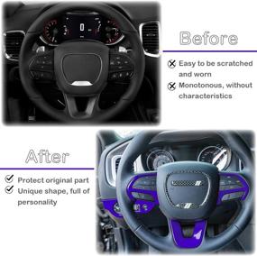 img 3 attached to Bonbo Steering Wheel Decoration Trim Cover ABS Fit For Dodge Challenger Charger 2015-2021
