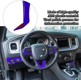 img 2 attached to Bonbo Steering Wheel Decoration Trim Cover ABS Fit For Dodge Challenger Charger 2015-2021