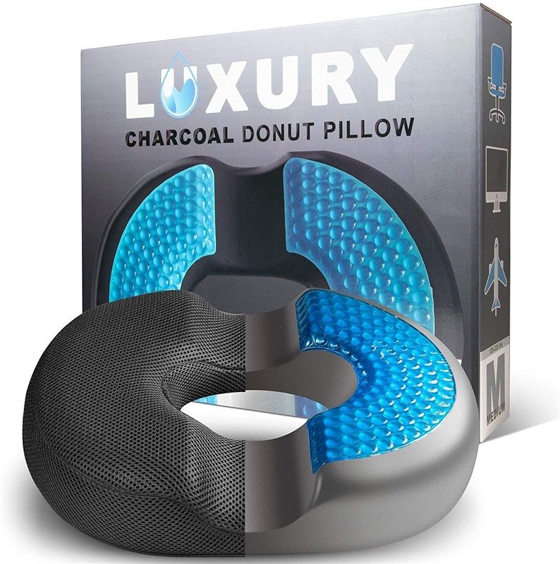 h charcoal donut pillow tailbone 标志