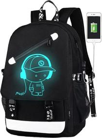 img 3 attached to Luminous Backpack Charging Bookbag Anti Theft
