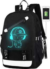 img 4 attached to Luminous Backpack Charging Bookbag Anti Theft
