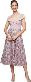 img 3 attached to 👗 Alex Evenings Womens Length Rosette Dresses: Elegant Women's Clothing for Special Occasions