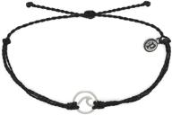 ⌛ stylish and durable: pura vida silver wave og bracelet - adjustable band, waterproof and silver plated charm logo