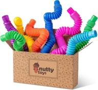 sensory stimulation tubes: discover the nutty toys tube sensory pack logo