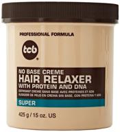 premium tcb no base creme hair relaxer - protein and dna super 15.oz: the ultimate solution for beautifully straightened hair! logo