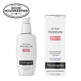 img 1 attached to 🌿 Neutrogena Oil-Free Moisture Glycerin Face Moisturizer & Neck Cream for Combination Skin, Lightweight, Oil-Absorbing Facial Moisturizer Lotion for a Soft, Natural Matte Finish, 4 fl. oz