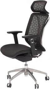 img 4 attached to 🪑 Comfortable and Flexible: CangLong High Back Mesh Desk Chair with Arm Rests, Height Adjustable in Black