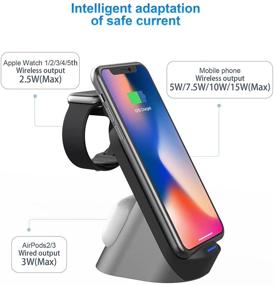 img 3 attached to Convenience and Efficiency with our 3-in-1 Wireless Charging Station for Apple Watch, AirPods Pro/2, and iPhone 12/12 Pro/12 Pro Max/11/X/XS/XR/8 Plus