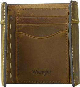 img 1 attached to Кожаный бумажник Wrangler Trifold Double