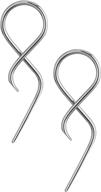 🔗 surgical steel twisting hanging loop earrings by forbidden body jewelry - 14g pair logo