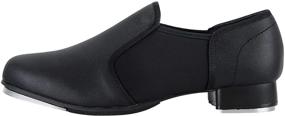 img 3 attached to Linodes Unisex Leather Dance Shoes Black 8M