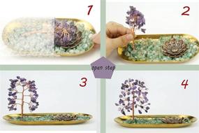 img 3 attached to 🌳 Amethyst Crystal Tree Incense Holder: Perfect Meditation & Zen Decor