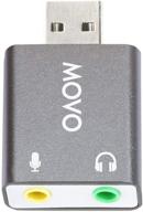 🎧 movo usb-ac1: usb to 3.5mm trrs audio converter - sound card adapter for computer or laptop logo