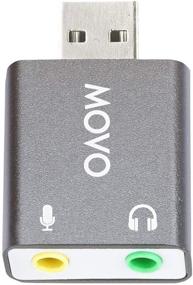 img 4 attached to 🎧 Movo USB-AC1: USB to 3.5mm TRRS Audio Converter - Sound Card Adapter for Computer or Laptop