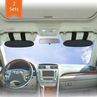🌞 wanpool anti-glare vehicle visor sunshade extender (silver) - 2 pieces: enhanced sun blocker for cars, vans, and trucks logo