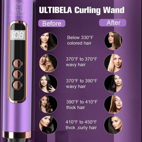 img 1 attached to ✨ ULTIBELA 5-in-1 Curling Iron and Curling Wand Set with Hair Straightener Brush - Rapid Heating Ceramic Barrel Hair Curler with LCD and Temperature Adjustment for Hair Straightening and Waving - Hair Styling Tools