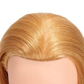 img 2 attached to 👩 Female Mannequin Head - 18-20'' Human Hair Hairdresser Training Practice Head for Cosmetology - 100% Real Hair Manikin Doll Head (20'')