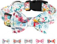 🐶 haopinsh dog bow tie: adjustable collar for valentine's day, holidays & spring - for large, medium & small dogs - soft, durable & comfortable pet accessory logo