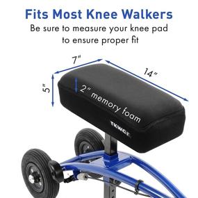 img 1 attached to 🦵 Enhanced Comfort with TKWC INC's Two Inch Thick Memory Foam Knee Scooter - Fits Most Walker Models