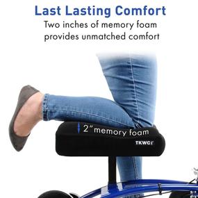 img 2 attached to 🦵 Enhanced Comfort with TKWC INC's Two Inch Thick Memory Foam Knee Scooter - Fits Most Walker Models